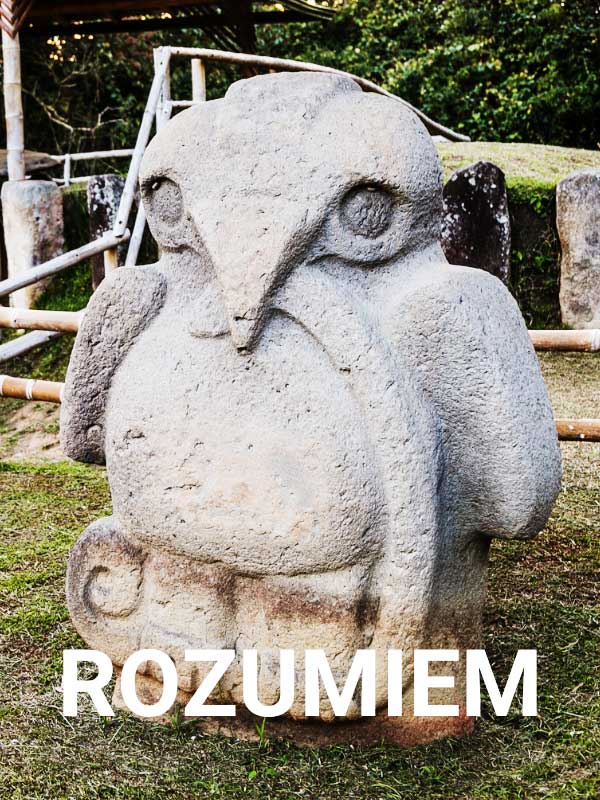 kamienna rzeźba przedstawiająca ptaka z parku san augustin