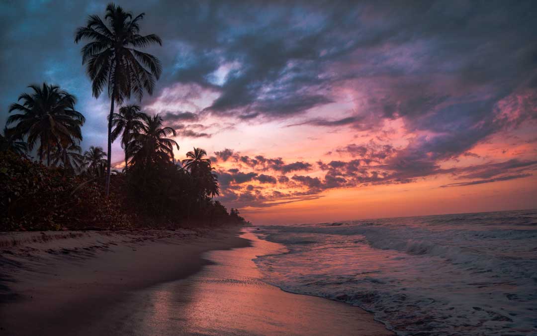 Zachód słońca na Karaibach